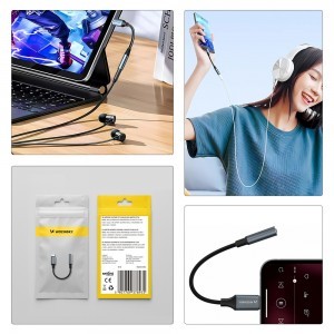 Wozinsky WALJ-01 Lightning adapter - 3.5mm mini jack - black-9