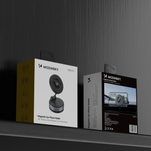 Wozinsky WUSM-01 mágneses autós telefontartó műszerfalra/szélvédőre - fekete-1