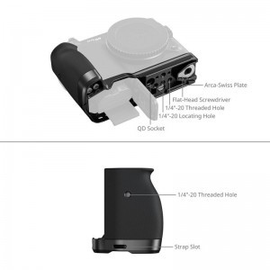 Smallrig 5466 L-Shaped Mount Plate with Silicone Handle for Nikon ZR-1