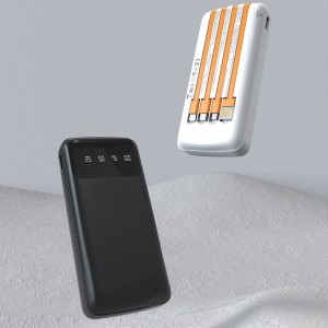 Dudao K6Pro Univerzális 10000mAh Powerbank USB Kábellel, USB Type C, Lightning Fekete (K6Pro-black)-4