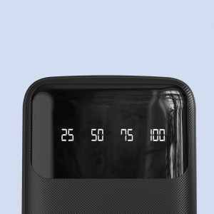 Dudao K6Pro Univerzális 10000mAh Powerbank USB Kábellel, USB Type C, Lightning Fekete (K6Pro-black)-7