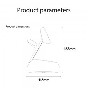 iPhone, Apple Watch, AirPods Fehér Yesido töltőállomás 3in1 (DS31) - Mágneses Tartó, RGB világítás, 15W-1