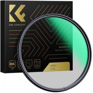 K and F Concept K&F Concept NANO-X series, B270, HD, CPL szűrő, vízlepergető, karcálló, 72mm