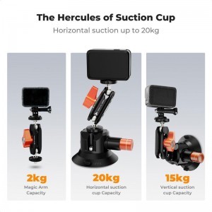 K&F Concept MS44 Suction Cup Base, Magic arm-2