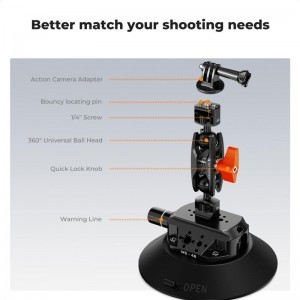 K&F Concept MS46 Suction Cup Base, Magic arm-4