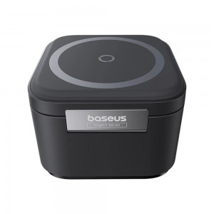 Baseus - Töltőállomás (P10264100123-00) - Kocka alak, MagSafe, Qi, Type-C, 25W - Fekete-3