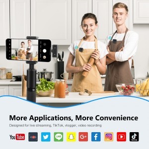 PULUZ SmartLink WS300 mágneses vezeték nélküli csíptetős mikrofon töltőtokkal, Type-C vevőegységgel (RX) és 2 adóval (TX) (fekete) PU3155B-5