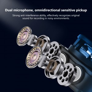 PULUZ SmartLink WS300 mágneses vezeték nélküli csíptetős mikrofon töltőtokkal, Type-C vevőegységgel (RX) és 2 adóval (TX) (fekete) PU3155B-7