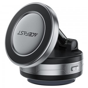 Autós telefontartó Acefast E30 Műszerfalra/Szélvédőre, Mágneses Rögzítés - Fém Szürke-2