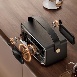 Edifier MP330 Retro Fekete Hordozható Bluetooth Hangszóró-3