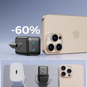 Joyroom JR-TCG17 45W hálózati USB-C töltő adapter (EU csatlakozó) - fekete-3