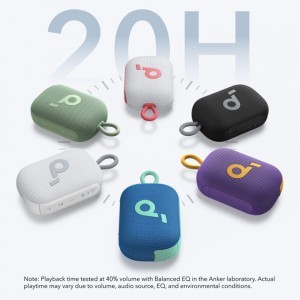 Anker - Vezeték nélküli hangszóró Soundcore Select 4 Go (A31X1011) - Tényleges vezeték nélküli sztereó, 5W, IP67 - Fekete-1