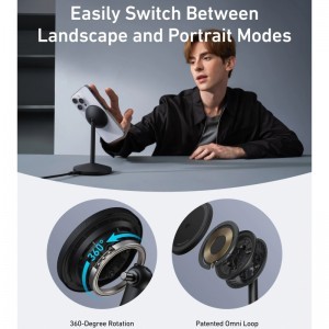 Anker MagGo Stand vezeték nélküli töltő, 15W, 1.67A, fekete A25X1H11-3