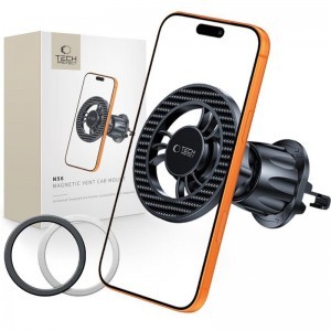 N56 Tech-Protect Mágneses Magsafe szellőző autós tartó Karbon Fekete
