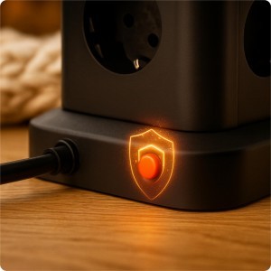 Huslog függőleges hálózati elosztó USB-A, USB-C porttal-8