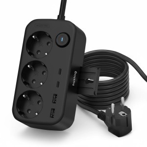 Huslog HUS1056 Hálózati elosztó telefontartóval USB-A, USB-C porttal