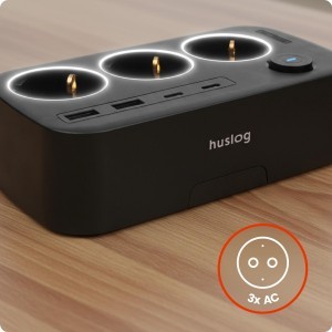 Huslog HUS1056 Hálózati elosztó telefontartóval USB-A, USB-C porttal-9