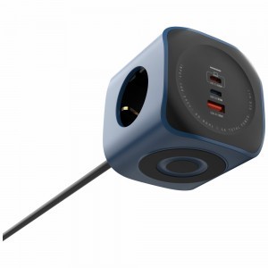 Cellline Power Socket Cube 6 az 1-ben 2500W USB/2xUSB-C 65W kék-6