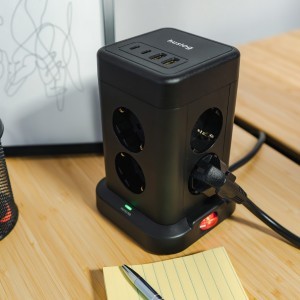 Huslog függőleges hosszabbító USB-vel-16