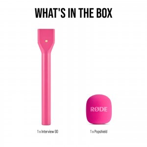 RØDE Interview GO mikrofonfogó nyél vezeték néküli mikrofonokhoz, rózsaszín-2