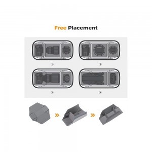 K and F Concept K&F Concept Alpha Sling 10L, fotós oldaltáska, fekete szürke, terepmintás-2