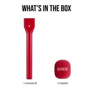 RØDE Interview GO mikrofonfogó nyél vezeték néküli mikrofonokhoz, piros-2