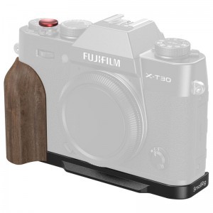 Smallrig 5666 L-Shaped Mount Plate with Wooden Handle for Fujifilm X-T30 / T30 II / T30 III Black