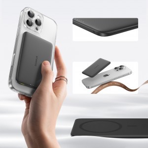 Baseus PicoGo AM41 Ultra-Karcsú 5000mAh 20W MagSafe Kompatibilis Power Bank Baseus Simple USB-C 60W 30cm Kábellel - Fekete-4