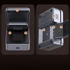 Mcdodo töltőállomás (CH-5192) - Fali Töltő + Type-C Kábel, Qi2, 22.5W, MagQ - Fekete magsafe-3