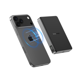 Blavec Power Bank 10000mAh BJ-05 Ultra Gyors 16mm - Type C - Qi2.2 25W + PD 45W mágneses indukció Magsafe 2 az 1-ben (PBBJ05-QI22MC10B) fekete-4