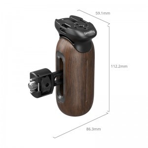 Smallrig 5238 Wooden Side Handle with 1/4"-20 & 3/8''-16 ARRI Locating Screw-4