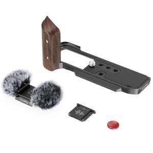 Smallrig 5260 L-Shape Mount Plate with Wooden Handle for Fujifilm X-M5 Black-3