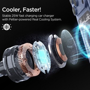 Spigen Essential EV25MFAQ Qi2.2 Peltier Mágneses Magsafe Autós Tartó Vezeték Nélküli Töltő Fekete-3