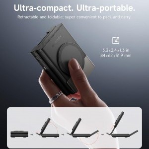 SURITCH 3in1 töltőállomás Samsunghoz, 15W összecsukható vezeték nélküli – Galaxy S26/S25/S24/S23/S22/S21/Z, Galaxy Watch 7/6/5/4/3 és Galaxy Buds, fekete (EU)-4