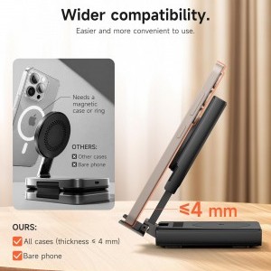 SURITCH 3in1 töltőállomás Samsunghoz, 15W összecsukható vezeték nélküli – Galaxy S26/S25/S24/S23/S22/S21/Z, Galaxy Watch 7/6/5/4/3 és Galaxy Buds, fekete (EU)-3