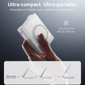 SURITCH 3in1 töltőállomás Samsunghoz, 15W összecsukható vezeték nélküli – Galaxy S26/S25/S24/S23/S22/S21/Z, Galaxy Watch 7/6/5/4/3 és Galaxy Buds, fehér (EU)-1