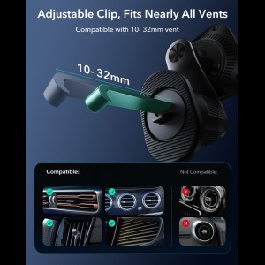 Fekete Esr Omnilock Cryoboost Mágneses Magsafe Autós Ventilátor Telefontartó Vezeték Nélküli Töltő Qi2.2 25W-6