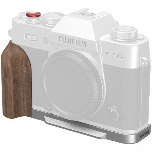 Smallrig 5667 L-Shaped Mount Plate with Wooden Handle for Fujifilm T30 / T30 II / X-T30 III Silver