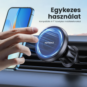 Alphajack MSH V1 mágneses autós telefontartó szellőzőre (Magsafe kompatibilis)-6