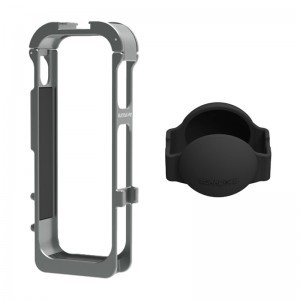 Sunnylife fém mágneses keret szilikon lencsevédővel Insta360 X5 készülékhez