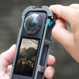 Sunnylife fém mágneses keret szilikon lencsevédővel Insta360 X5 készülékhez-1