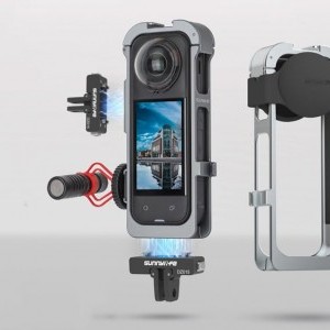 Sunnylife fém mágneses keret szilikon lencsevédővel Insta360 X5 készülékhez-4