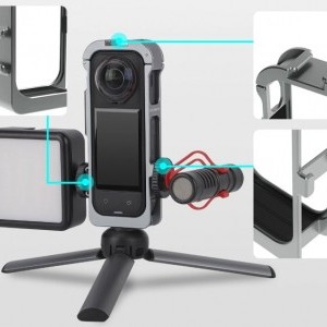 Sunnylife fém mágneses keret szilikon lencsevédővel Insta360 X5 készülékhez-5