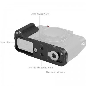 Smallrig 5663 L-Shaped Mount Plate with Silicone Handle for Fujifilm X-T30 / T30 II / T30 III Black-1