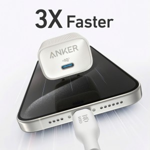 Hálózati Töltő Anker 511 Nano 4, 30W, 3A, 1 x USB-C, Fehér A2337G21-1