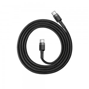 USB-C to USB-C, 60W, 2m Fekete / Szürke Baseus - (3 darabos) Data Cable Cafule (E0418501)-3