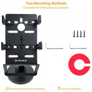 Kártyás terminál állvány (POS1) Állítható, stabilan tart - Fekete univerzális-4