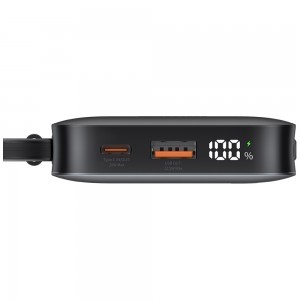 Powerbank USAMS XR sorozat CD228 10000mAh 20W + USB-C/Lightning kábel fekete-13