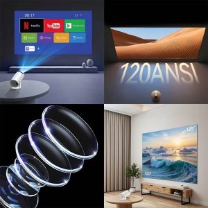 Yesido Mini Projektor (TV14) - HD Felbontás, Hordozható, 120ANSI - Fehér-1