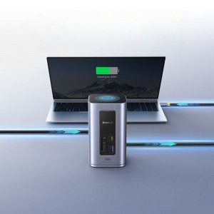 Baseus Dokkoló Állomás NU1 Air Spacemate - USB-C - 2x HDMI, 3x USB-C, 4x USB, RJ45, SD/TF - Űrszürke-5